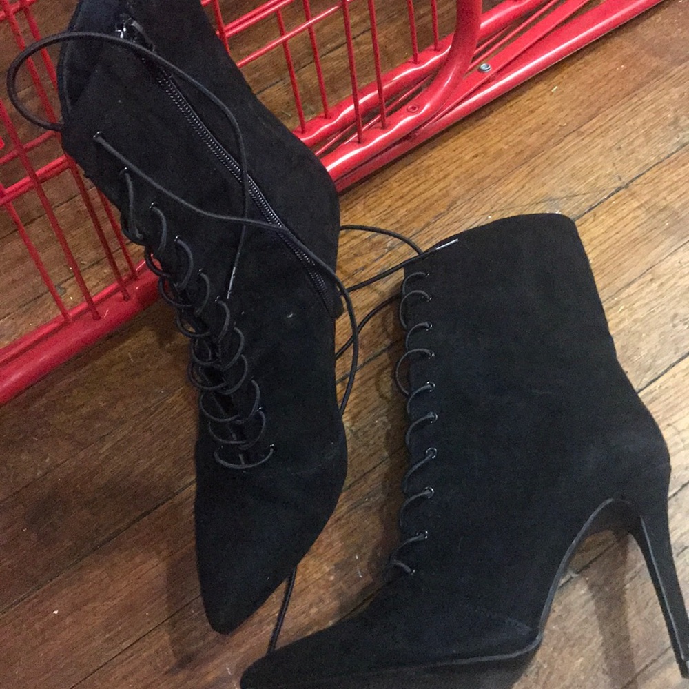 Lace up booties